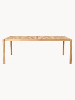 Mesa de jardín de madera de teca AH901, 203 x 100 cm
