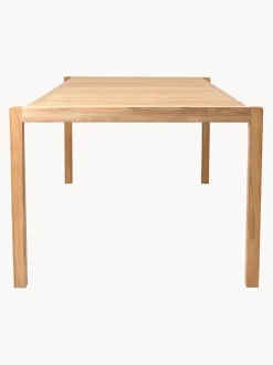 Mesa de jardín de madera de teca AH901, 203 x 100 cm