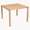 Mesa de jardín de madera de teca AH901, 100 x 99 cm