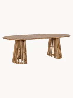 Mesa de jardín ovalada de madera de acacia Rodano, 220 x 100 cm