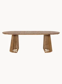 Mesa de jardín ovalada de madera de acacia Rodano, 220 x 100 cm