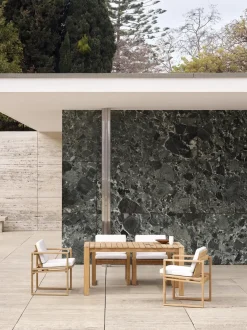 Mesa de jardín plegable de madera de teca BK15, 153 x 76 cm
