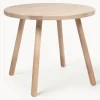 Mesa infantil redonda de madera de caucho Dilcia