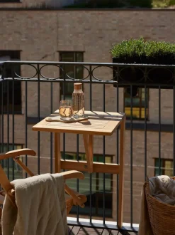 Mesa para exterior de madera de techa Balcony, plegable