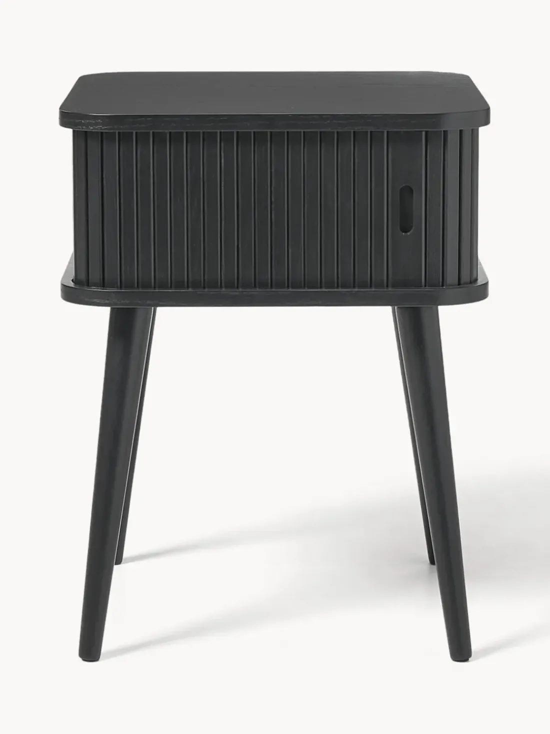 Mesita de noche de madera Barbier, puerta corredera