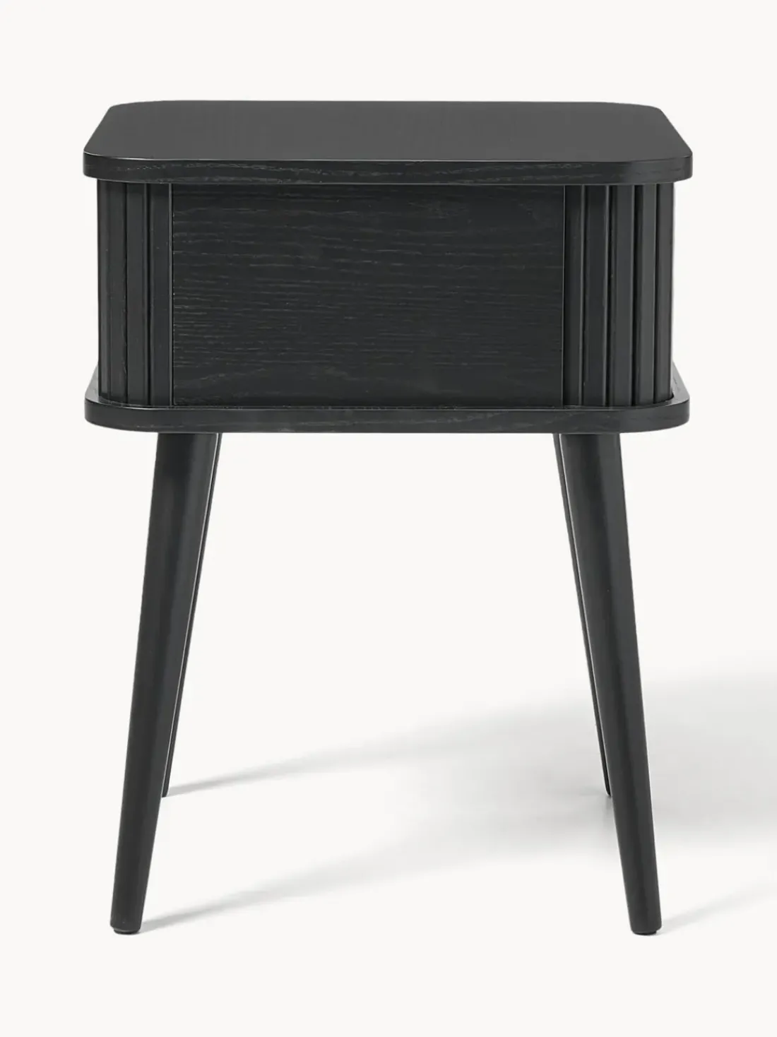 Mesita de noche de madera Barbier, puerta corredera