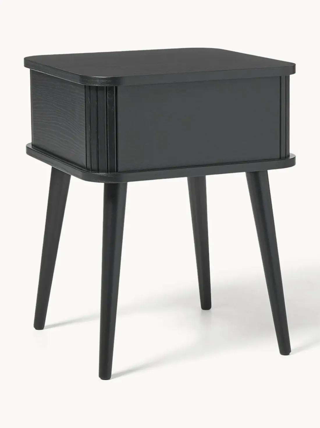 Mesita de noche de madera Barbier, puerta corredera