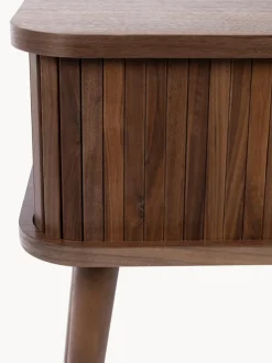 Mesita de noche de madera Barbier, puerta corredera