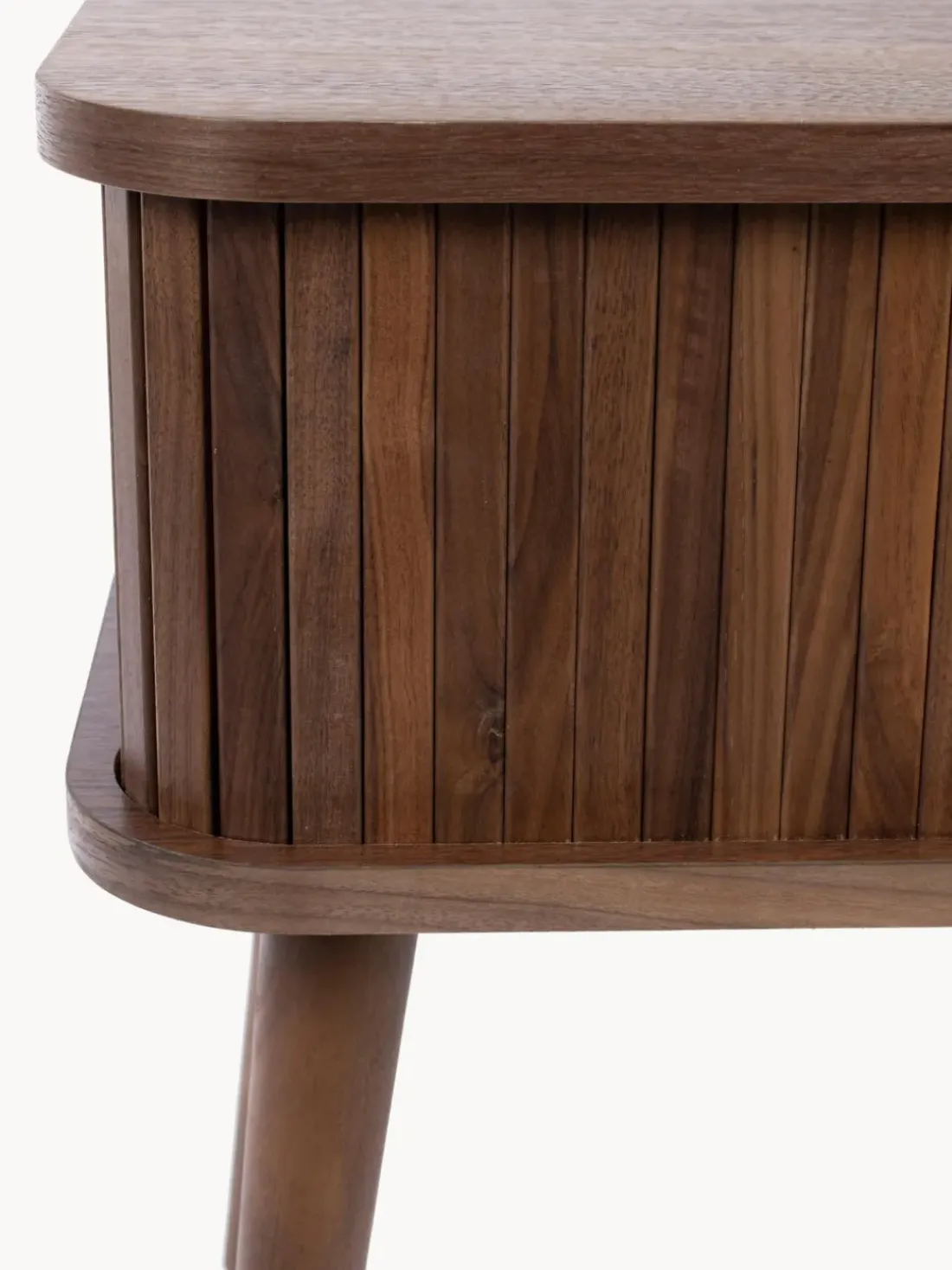 Mesita de noche de madera Barbier, puerta corredera