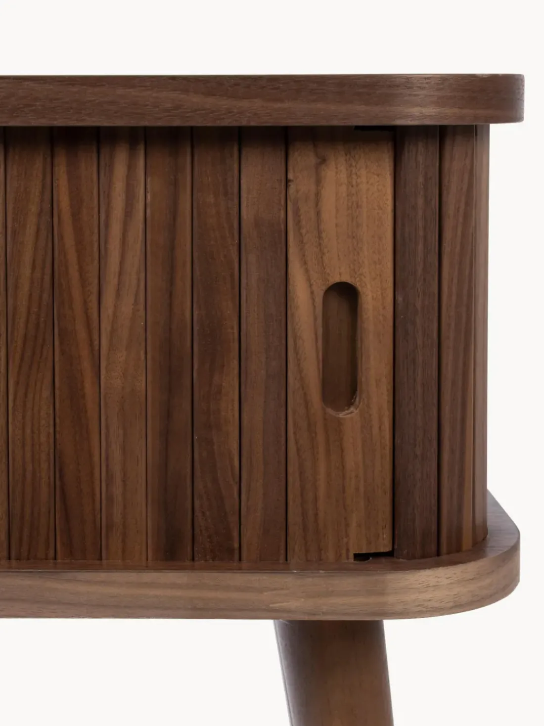Mesita de noche de madera Barbier, puerta corredera