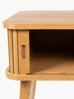Mesita de noche de madera Barbier, puerta corredera