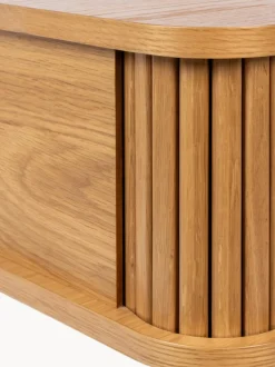 Mesita de noche de madera Barbier, puerta corredera