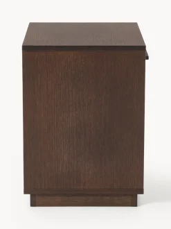 Mesita de noche de madera con frente tapizado Wisp