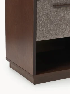 Mesita de noche de madera con frente tapizado Wisp