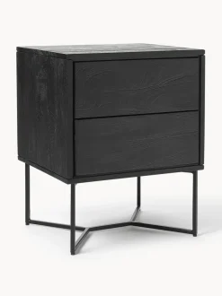 Mesita de noche de madera de mango Luca