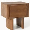 Mesita de noche de madera de roble Chandler