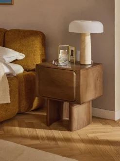 Mesita de noche de madera de roble Chandler