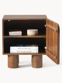 Mesita de noche de madera de roble Cadi