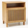 Mesita de noche de madera de roble Beyla