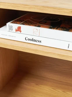 Mesita de noche de madera de roble Beyla