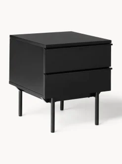 Mesita de noche de madera Elona
