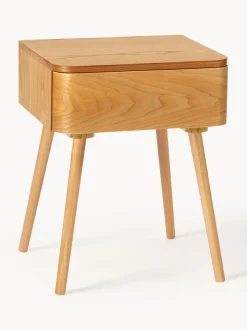 Mesita de noche de madera Gunydin
