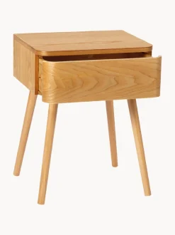 Mesita de noche de madera Gunydin