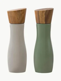 Molinillo de sal y pimienta con tapadera de madera de acacia Essentials, 2 uds.