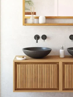 Mueble bajo lavabo de madera de teca Taciana, 60 cm