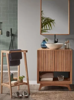 Mueble bajo lavabo de madera de teca Kuveni , 70 cm