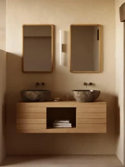 Mueble bajo lavabo de madera de teca Yenit