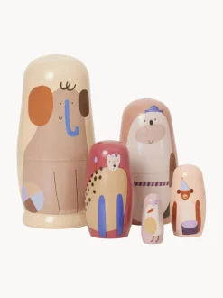 Muñecos nido de madera Schima Superba, 5 uds.