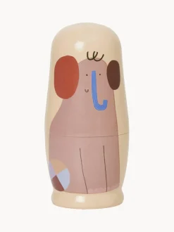 Muñecos nido de madera Schima Superba, 5 uds.