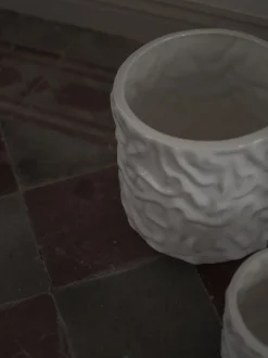 Olla mediana Swoon - Blanco brillante