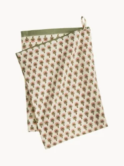 Paño de cocina artesanal con estampado floral Lulu