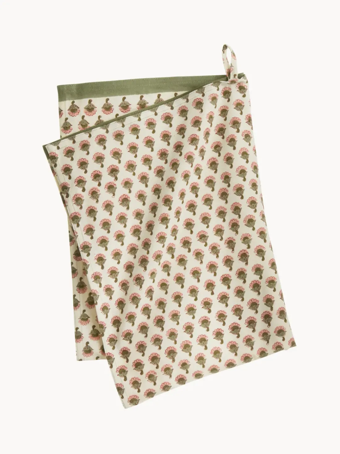 Paño de cocina artesanal con estampado floral Lulu