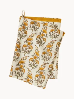 Paño de cocina artesanal con estampado floral Lulu
