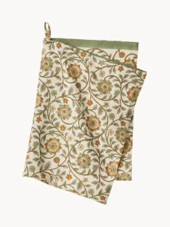 Paño de cocina artesanal con estampado floral Lulu