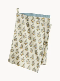 Paño de cocina artesanal con estampado floral Lulu