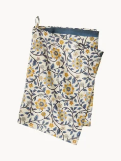 Paño de cocina artesanal con estampado floral Lulu