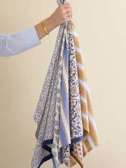 Paño de cocina artesanal con rayas Palermo
