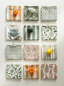 Paño de cocina artesanal con rayas Palermo