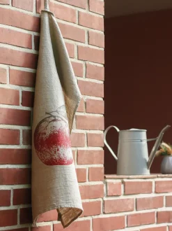 Paño de cocina de lino artesanal Apfel