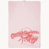 Paño de cocina de lino artesanal Lobster