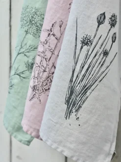 Paño de cocina de lino artesanal Rocket