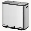 Papelera con pedal EcoCasa, 3x15 L