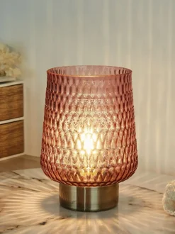 Pequeña lámpara de mesa LED Glamour, portátil, con función de temporizador