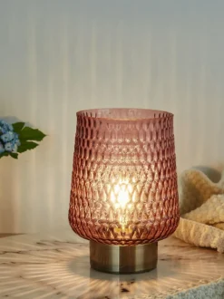 Pequeña lámpara de mesa LED Glamour, portátil, con función de temporizador