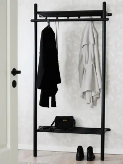 Perchero de pared de madera de roble Milford