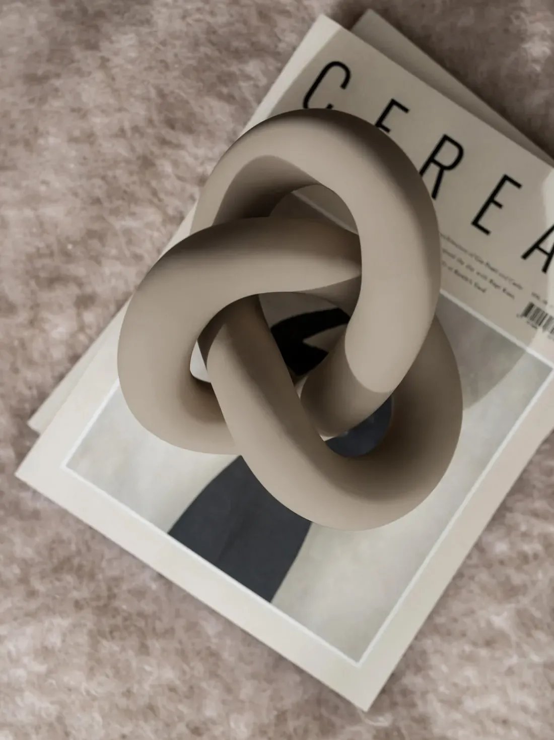 Pieza decorativa artesanal Knot, 9 cm